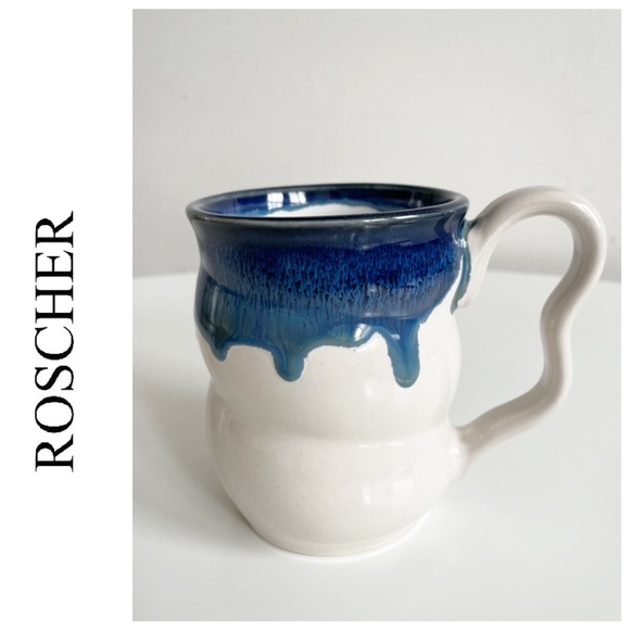 ROSCHER STONEWARE ARTISAN STONEWARE COFFEE/TEA MUG - Picture 1 of 7